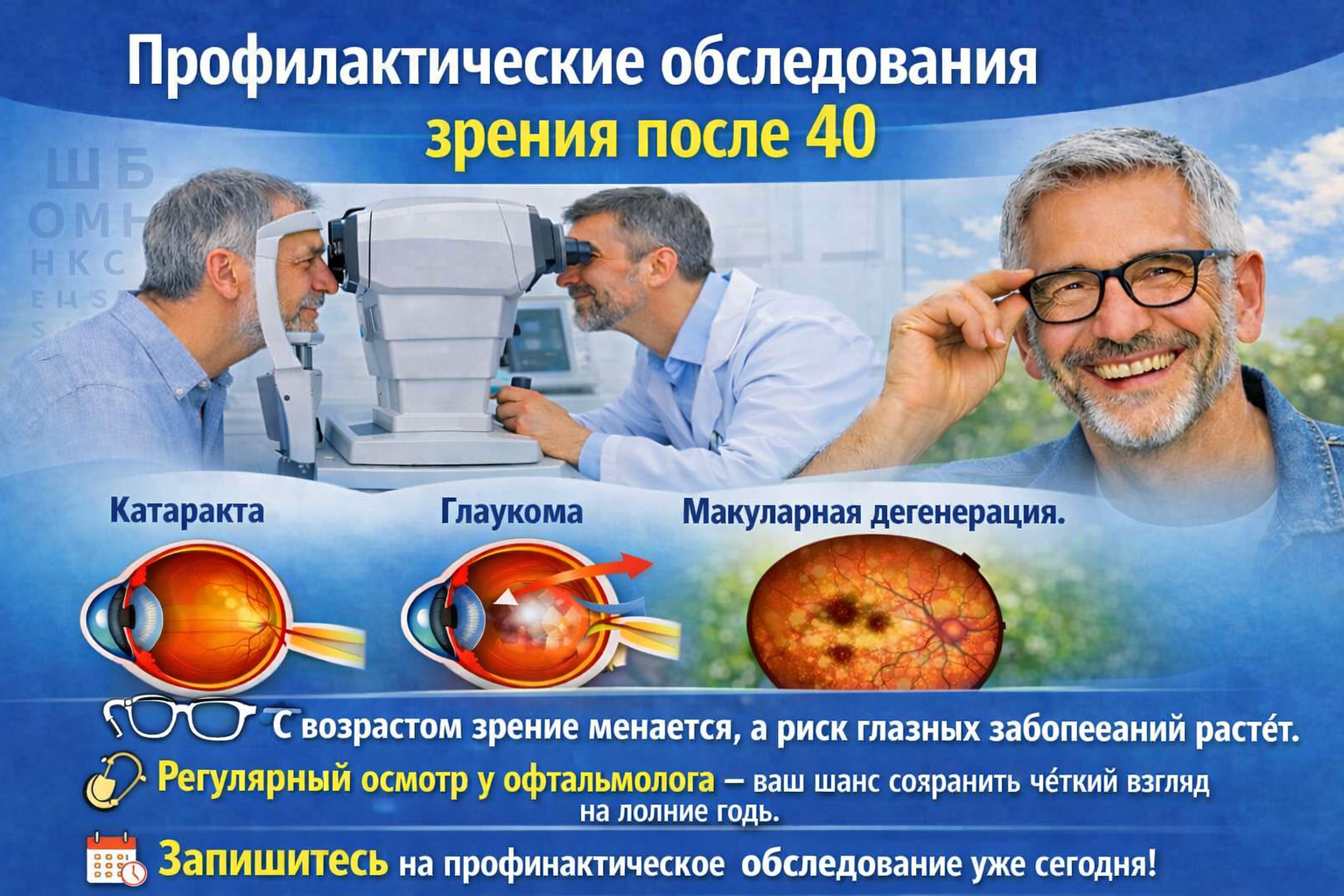 Профилактические обследования зрения после 40: почему это важно