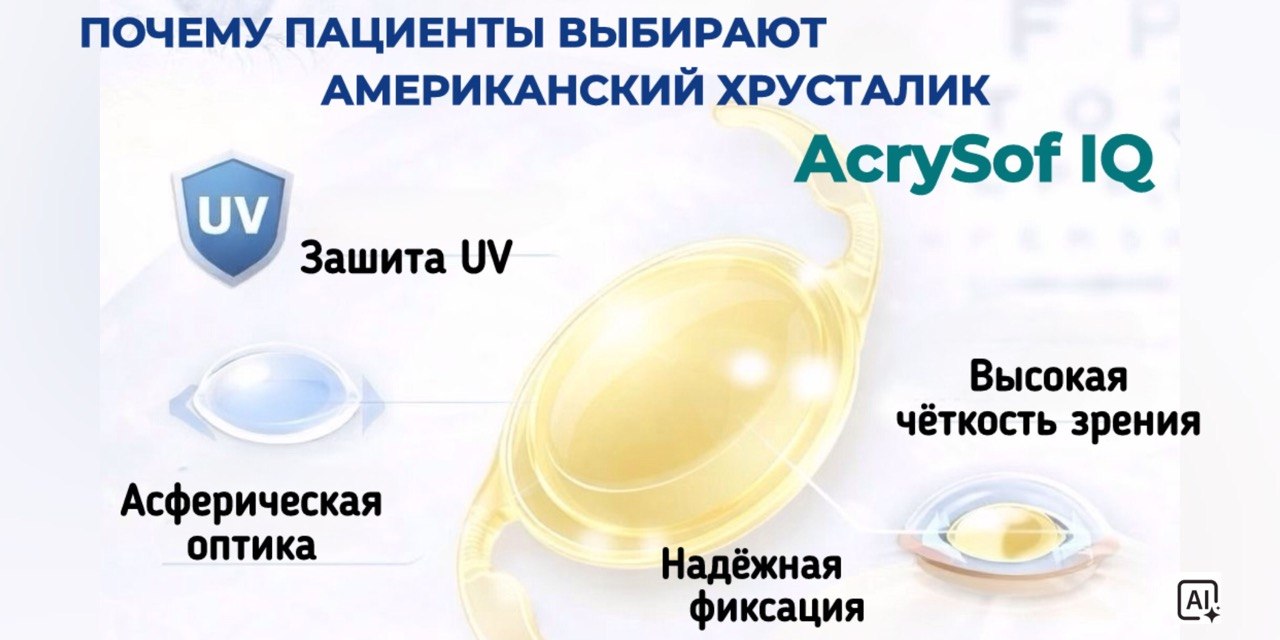 Почему пациенты выбирают американский хрусталик AcrySof IQ
