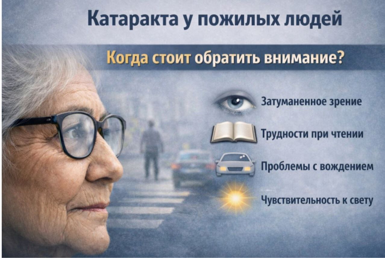 Катаракта у пожилых людей: когда стоит обратить внимание
